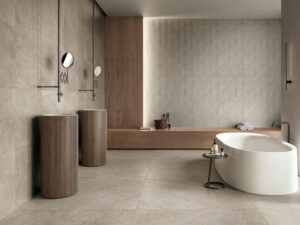 illusion et impact jouer avec la lumière grâce aux textures 3d en grès cérame